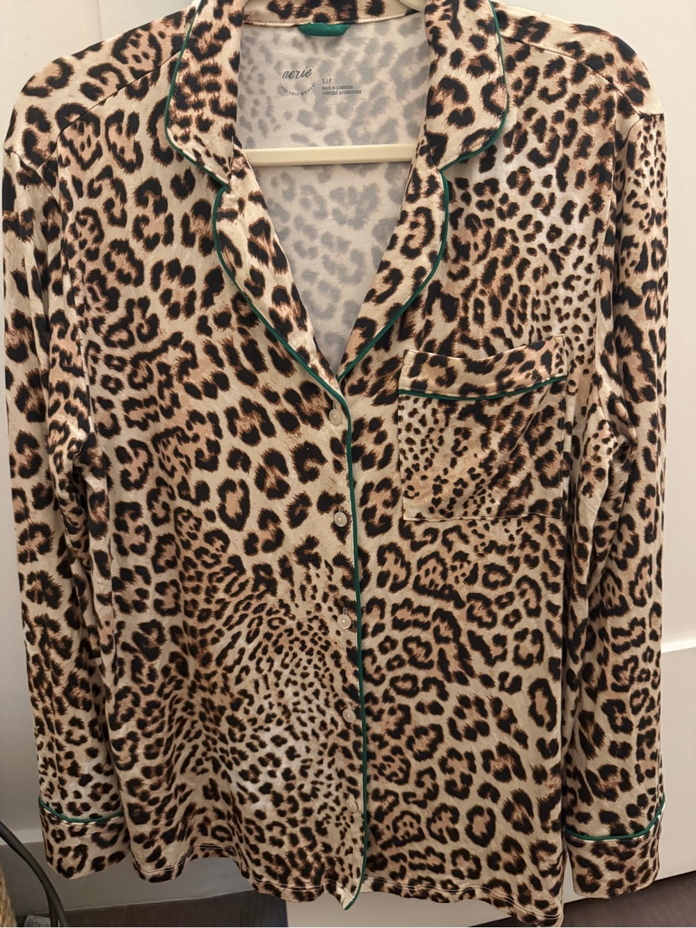 NWOT aerie Leopard Print Pajama Top